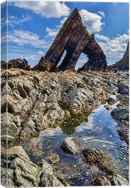Blackchurch Rock Canvas Print by Dave Wilkinson North Devon Ph