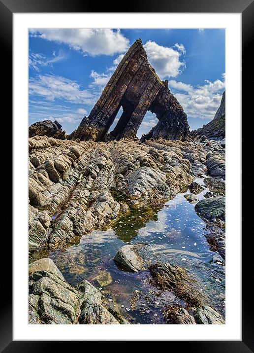 Blackchurch Rock Framed Mounted Print by Dave Wilkinson North Devon Ph