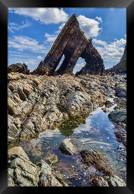 Blackchurch Rock Framed Print by Dave Wilkinson North Devon Ph