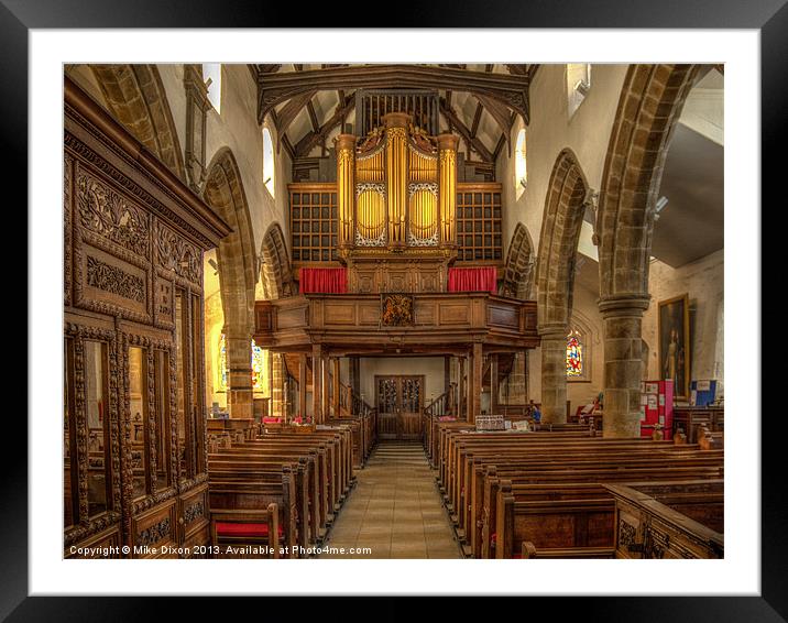 Whalley Parish Church Framed Mounted Print by Mike Dickinson