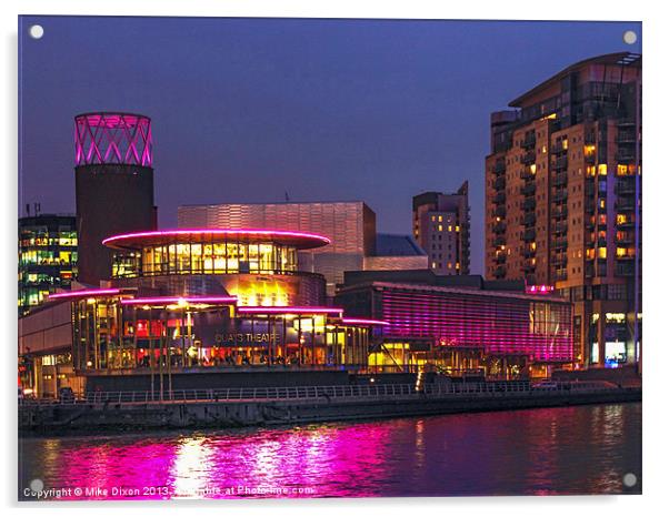 Quays Theatre Salford Acrylic by Mike Dickinson