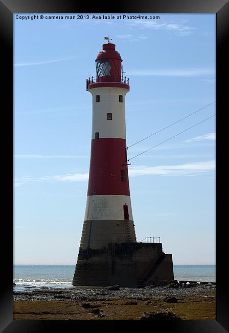 Beach Head Lighthouse Framed Print by camera man