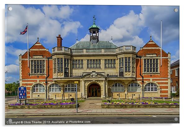 Hendon Town Hall The Burroughs Acrylic by Chris Thaxter