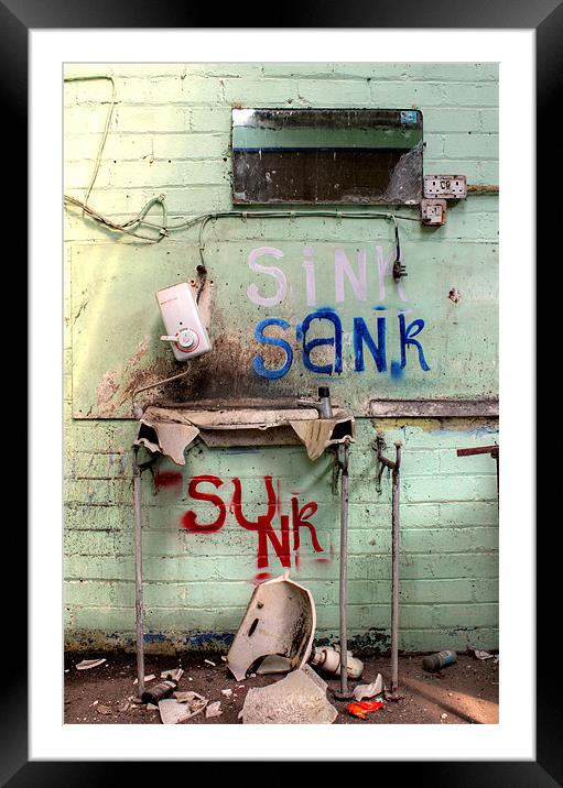 sink sank sunk Framed Mounted Print by Gavin Wilson