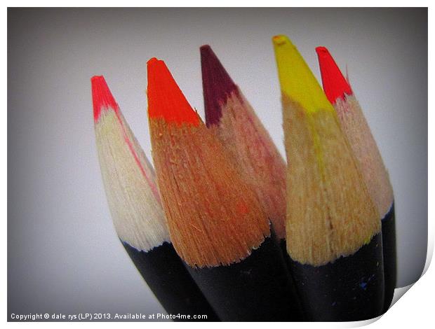 colored pencils Print by dale rys (LP)