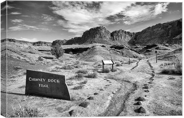 Chimney Rock Trail Canvas Print by simon  davies