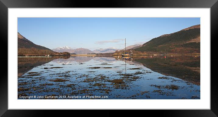 Loch Leven. Framed Mounted Print by John Cameron
