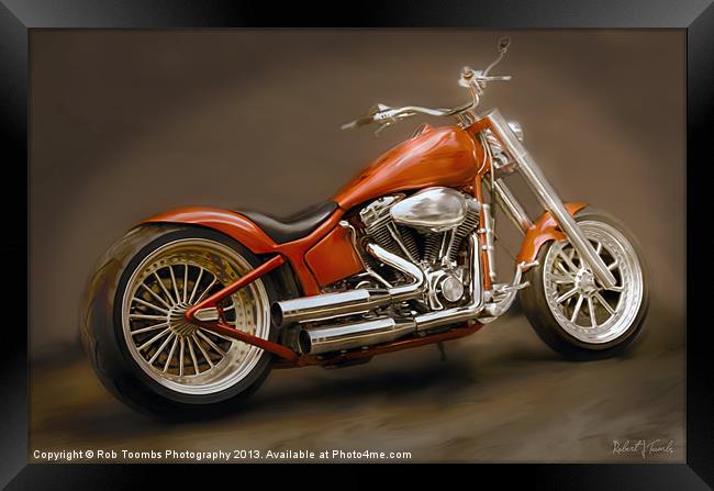 CUSTOM HARLEY PAINTING Framed Print by Rob Toombs