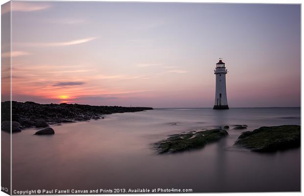 New Brighton long sunset Canvas Print by Paul Farrell Photography