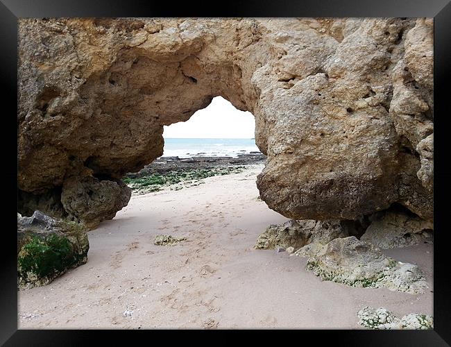 Rock Arch, Albufeira, Portugal Framed Print by Lee Osborne