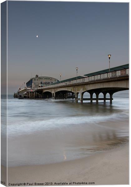 Bournemouth Pier at Sunrise Canvas Print by Paul Brewer