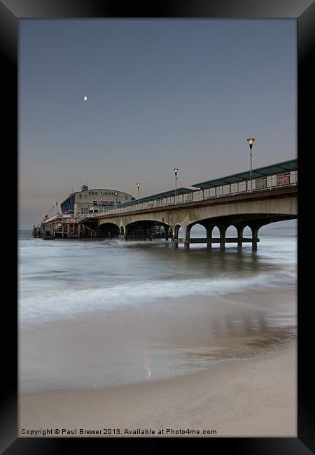 Bournemouth Pier at Sunrise Framed Print by Paul Brewer