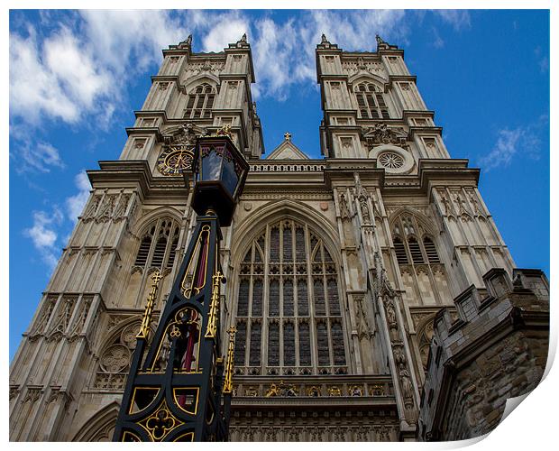6pm at Westminster Abbey Print by Nick Hillman