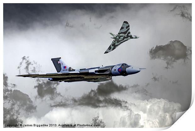 Vulcan Wingman Print by J Biggadike