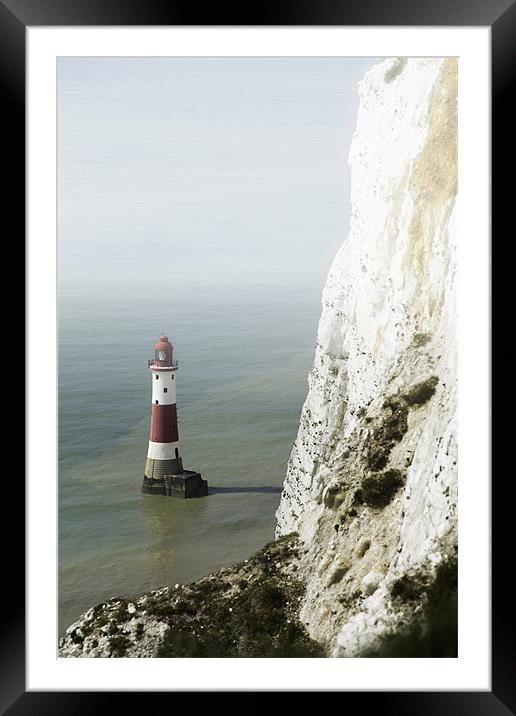 Misty lighthouse Framed Mounted Print by Richard Thomas