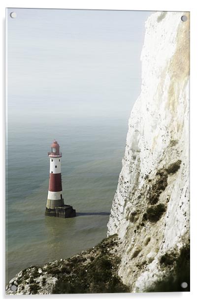 Misty lighthouse Acrylic by Richard Thomas