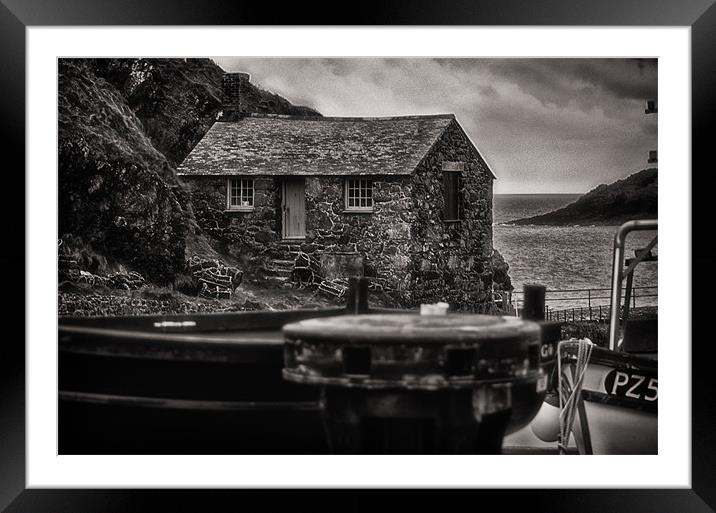 Fishermans cottage Framed Mounted Print by Steve Cowe