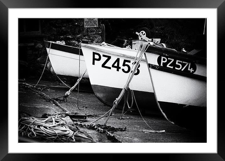 Working boats Framed Mounted Print by Steve Cowe