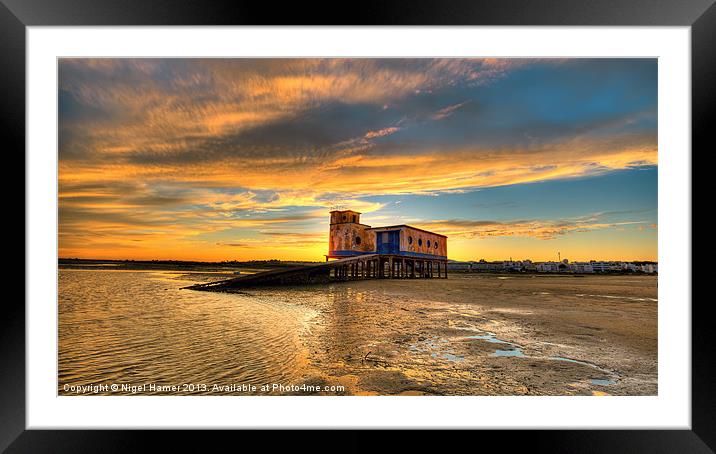 Lifeboat Station Sunset Framed Mounted Print by Wight Landscapes