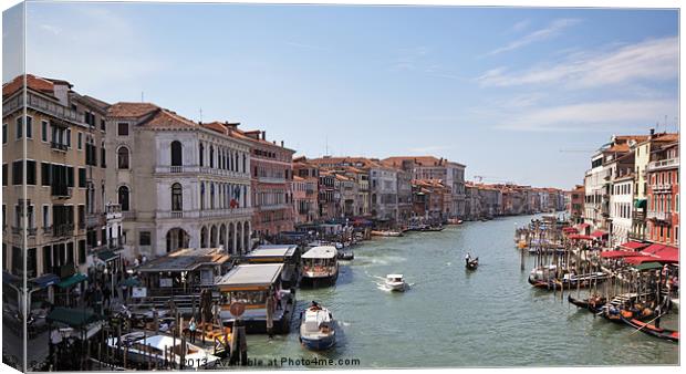 Grand Canal, Venice Canvas Print by John Biggadike
