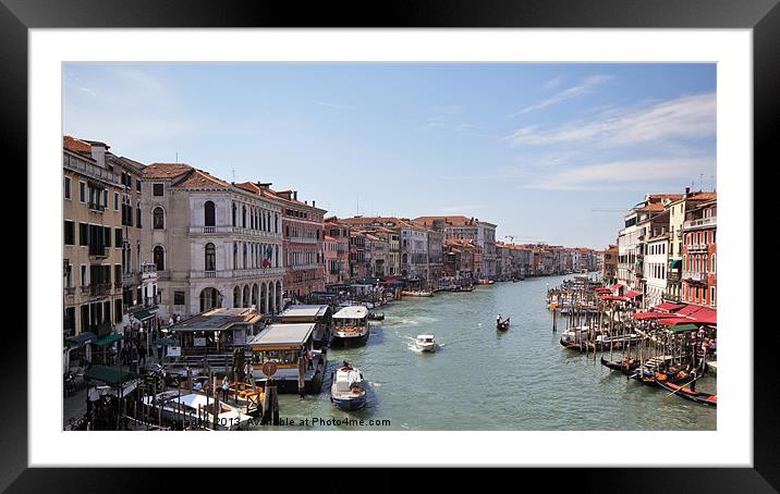 Grand Canal, Venice Framed Mounted Print by John Biggadike