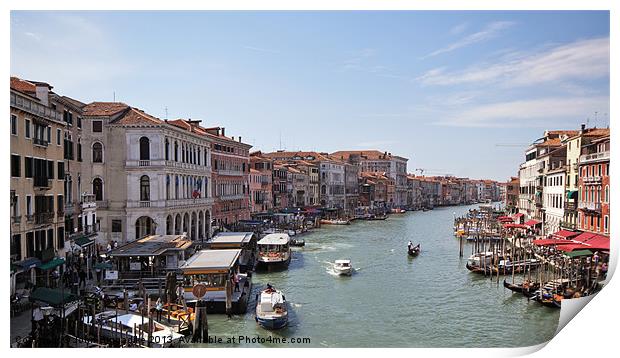 Grand Canal, Venice Print by John Biggadike