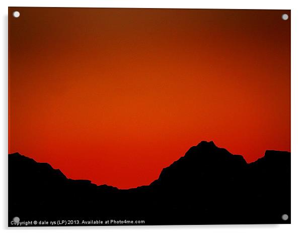 highland sunset Acrylic by dale rys (LP)