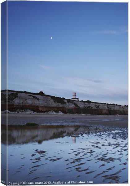 Lighthouse and Cliffs at Dawn. Old Hunstanton, Nor Canvas Print by Liam Grant