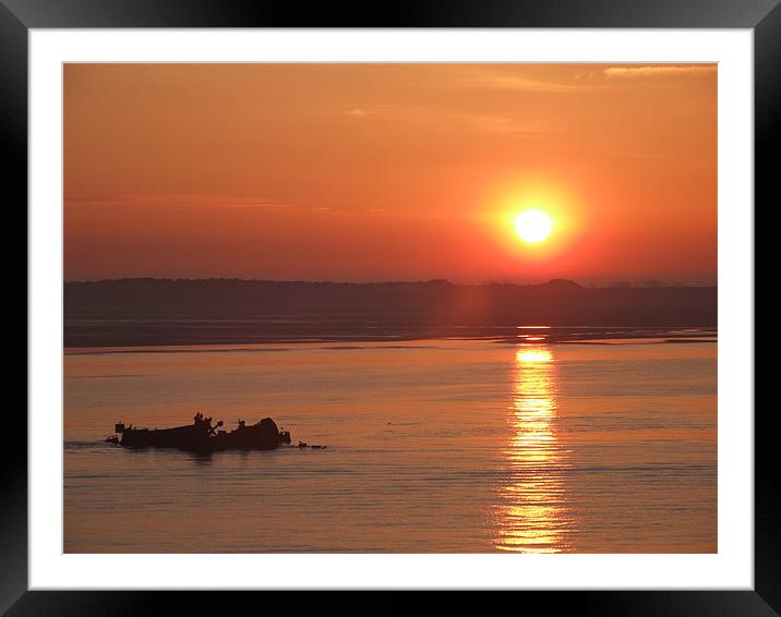 Sunrise at sea Framed Mounted Print by TERENCE O'NEILL