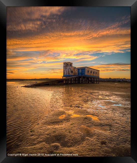 Lifeboat Station Sunset Framed Print by Wight Landscapes