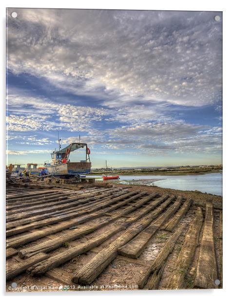 Boatyard Slipway Acrylic by Wight Landscapes