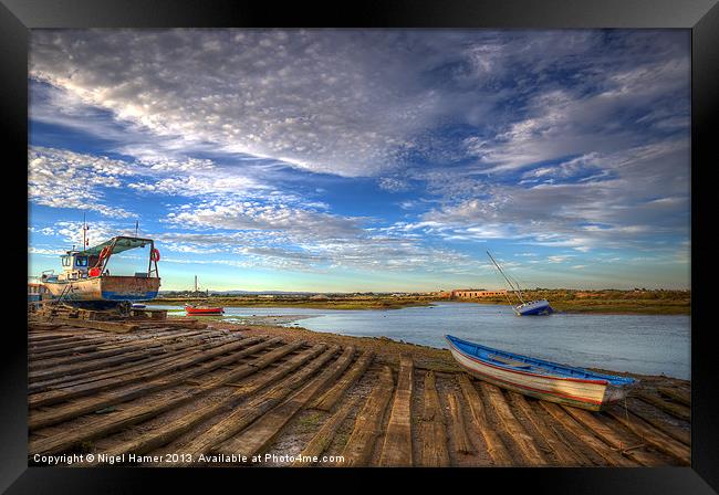 Boatyard Slipway Framed Print by Wight Landscapes