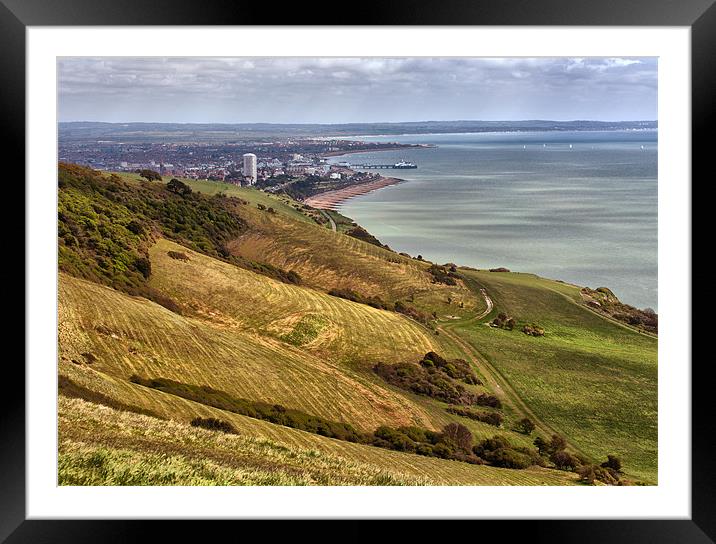 Eastbourne and Sussex Coastline Framed Mounted Print by Richard Thomas