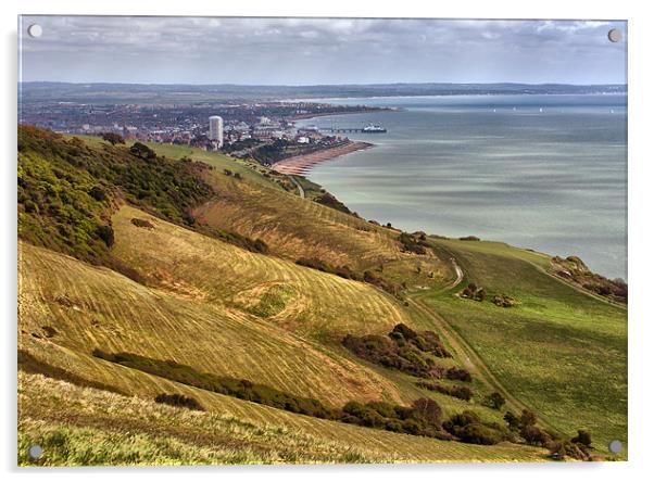 Eastbourne and Sussex Coastline Acrylic by Richard Thomas
