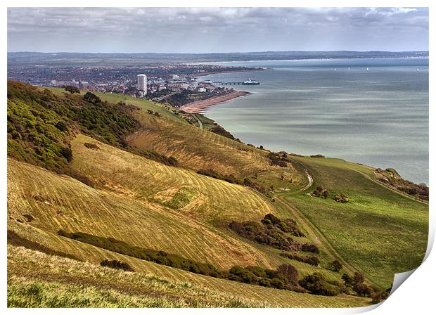 Eastbourne and Sussex Coastline Print by Richard Thomas