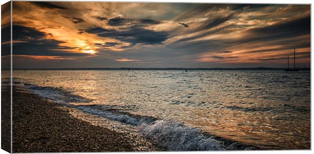 The Last Splashes of the Day Canvas Print by Ian Johnston  LRPS