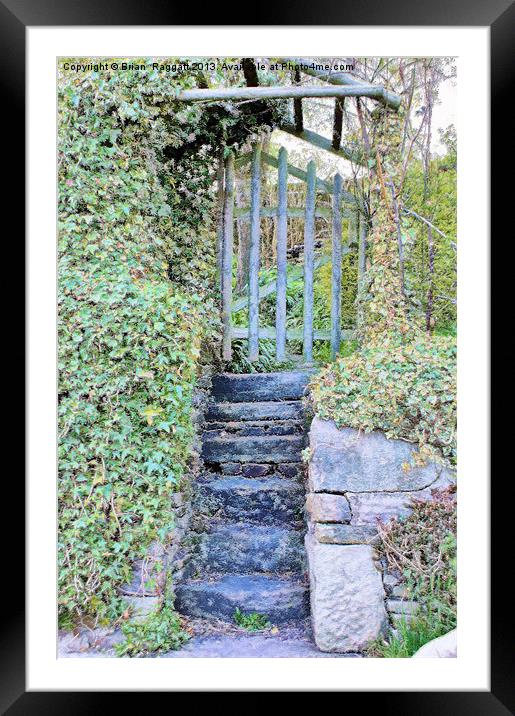 The Lock Keepers Garden Gate Framed Mounted Print by Brian  Raggatt