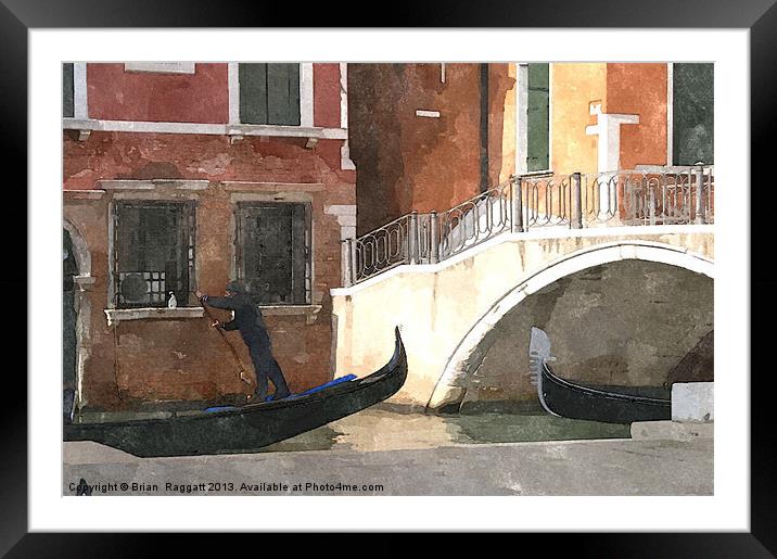 Venice Rush Hour Framed Mounted Print by Brian  Raggatt