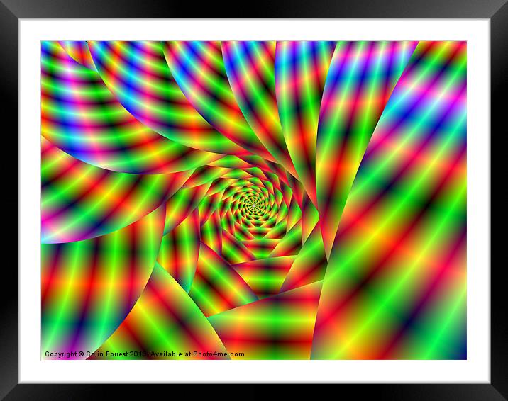 Psychedelic Spiral Framed Mounted Print by Colin Forrest