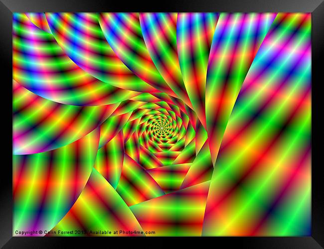 Psychedelic Spiral Framed Print by Colin Forrest