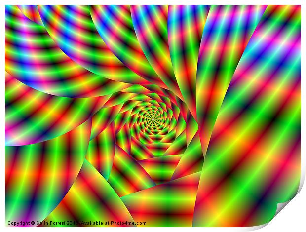 Psychedelic Spiral Print by Colin Forrest