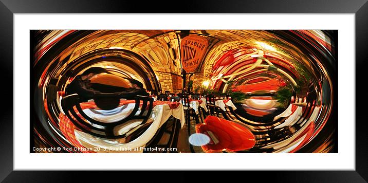 Eyes open for a table Framed Mounted Print by Rod Ohlsson