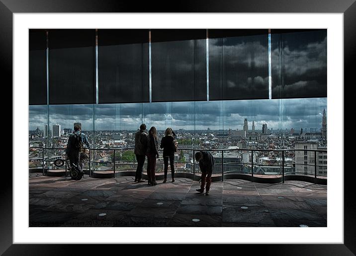 antwerp skyline Framed Mounted Print by Jo Beerens