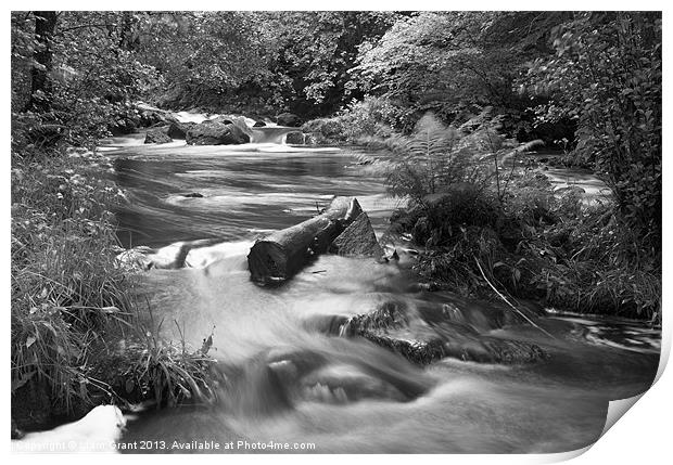 River upstream of Aira Force, Lake District. Print by Liam Grant