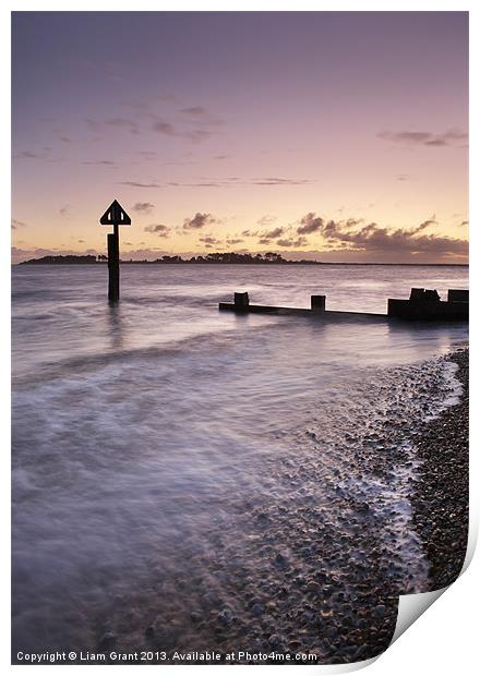 Hightide at dawn, Wells-next-the-sea, Norfolk, UK Print by Liam Grant