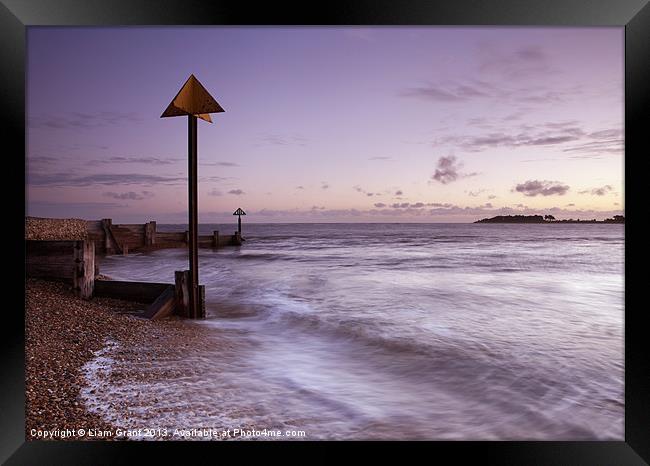 Hightide at dawn, Wells-next-the-sea, Norfolk, UK Framed Print by Liam Grant