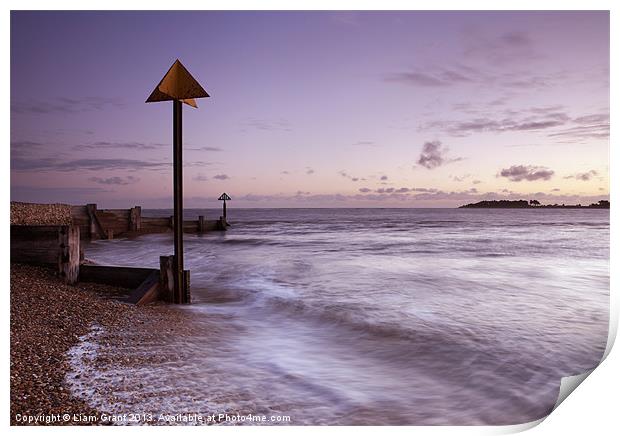 Hightide at dawn, Wells-next-the-sea, Norfolk, UK Print by Liam Grant