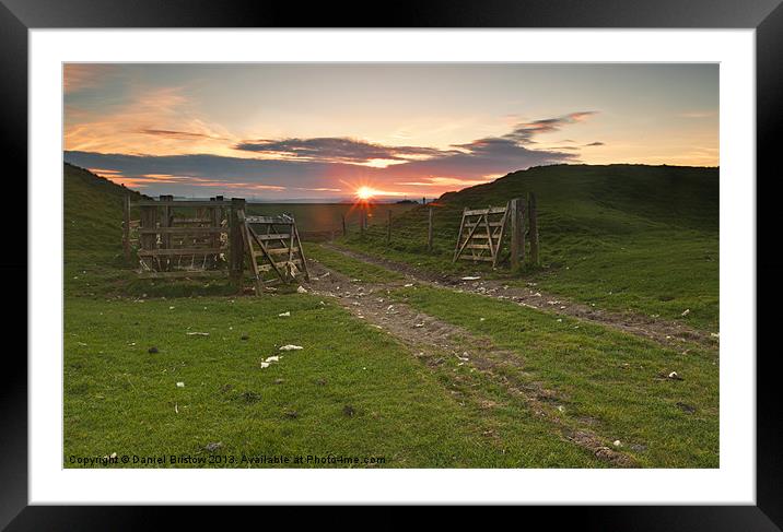 Maiden Castle Framed Mounted Print by Daniel Bristow
