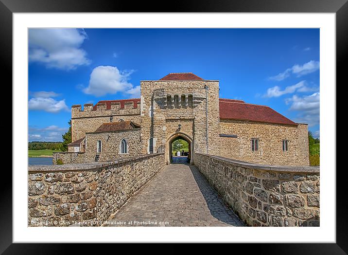 Moat House Leeds Castle Framed Mounted Print by Chris Thaxter