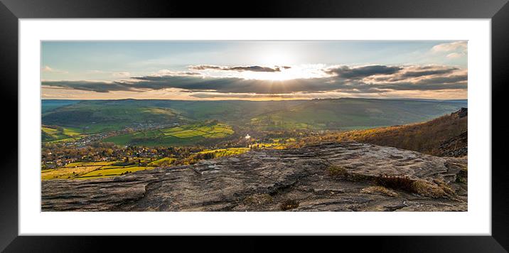 Derwent Valley at Sunset Framed Mounted Print by Jonathan Swetnam